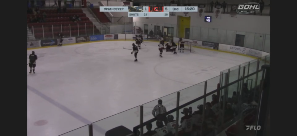 Lui Indzers' Stunning Power Play One-Timer for Caledon Bombers