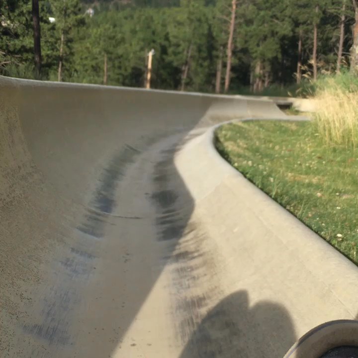 Rushmore Aerial Tramway - Here's an action shot of riding the bobsled as I was learning how to use it. - Tours Near Me - Keystone, South Dakota