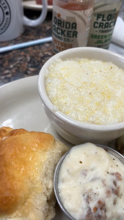 Florida Cracker Feed Lot - Brisket omelette w/biscuit side of gravy and grits. Good stuff. - Breakfast & Brunch Near Me - Webster, Florida