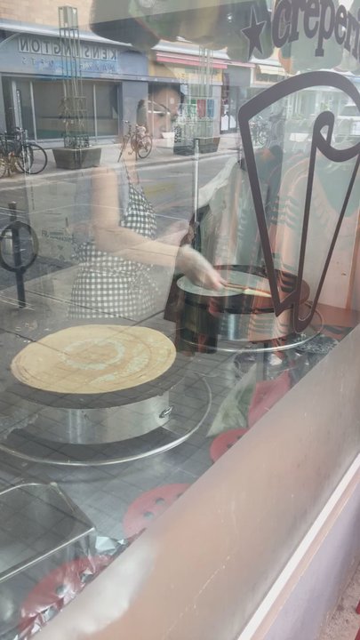 Millie Creperie - Making the crepe :) - Creperies Near Me - Toronto, Ontario
