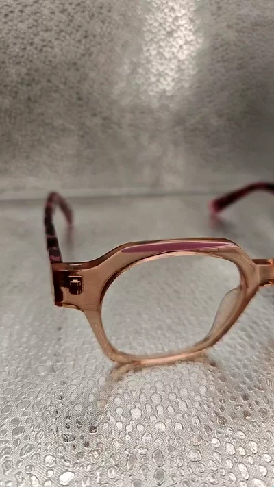  Peach pantos frame with purple tortoise temples – 46▢20 145
