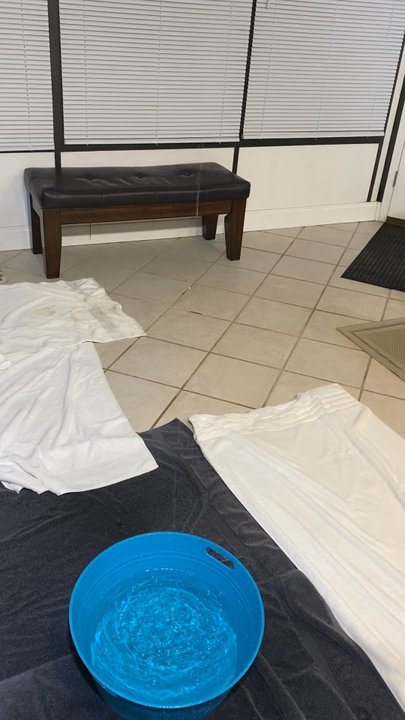 McCaw Property Management - Water pouring from my ceiling after reporting this leak 3 days ago before the continuing of heavy rain. - Property Management Near Me - Keller, Texas