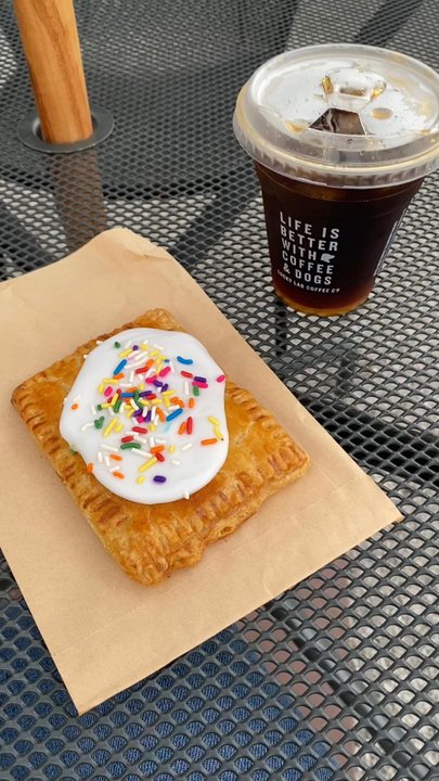 Lucky Lab Coffee - Strawberry hand pie and cold brew to start your day - Desserts Near Me - Austin, Texas