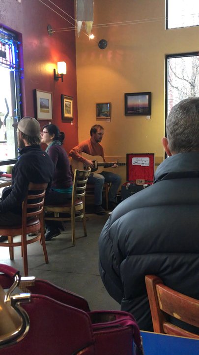 Strictly Organic Coffee - Listening to trailer 31 on a overcast, wintry Sunday afternoon. - Breakfast & Brunch Near Me - Bend, Oregon