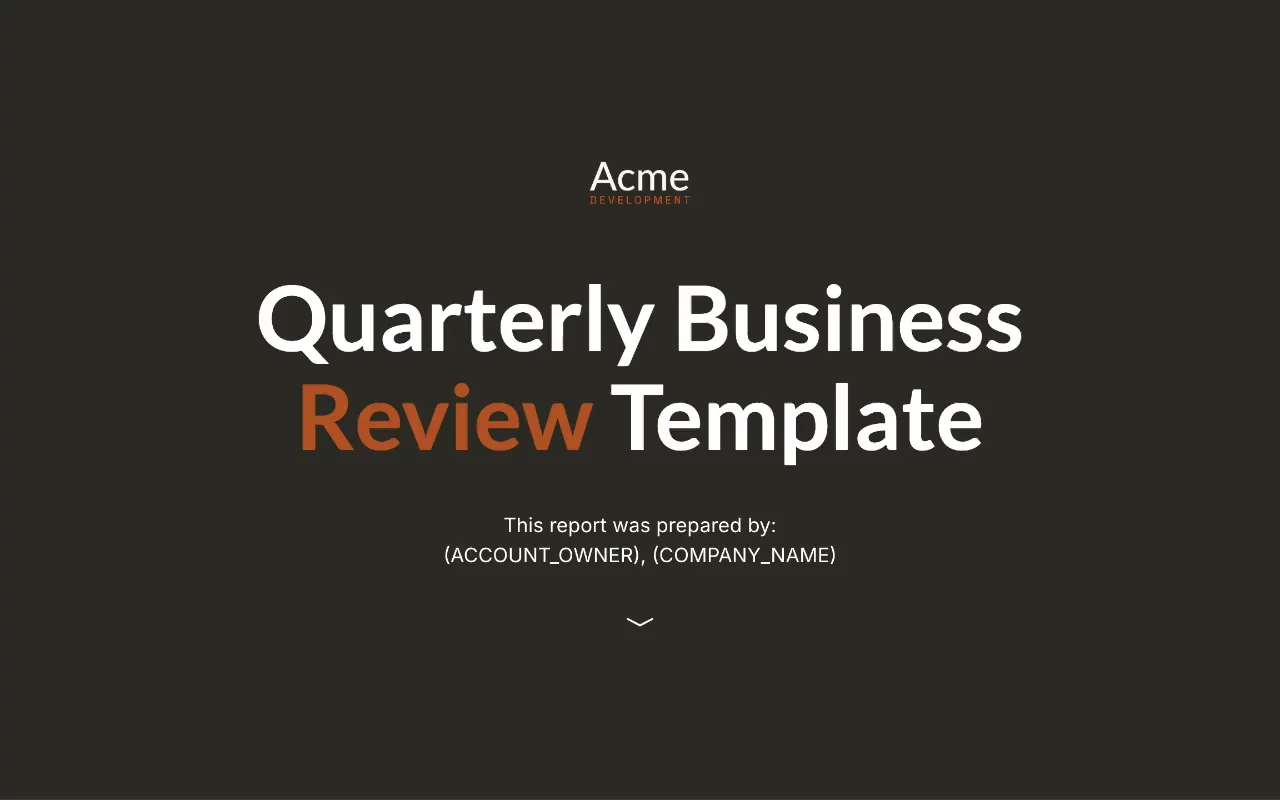 Preview of Quarterly Business Review (QBR) Template