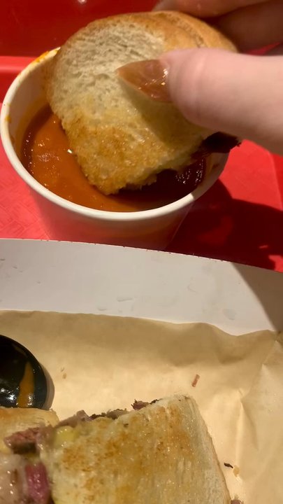 Joe Schmoe's - Grilled cheese with brisket. Came with tomato soup - Ice Cream & Frozen Yogurt Near Me - Cypress, California
