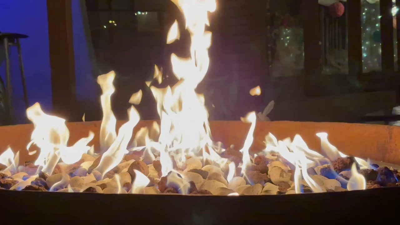 Maya Hookah Lounge - Perfect tabletop fire pit and I keep us warm and cozy - Lounges Near Me - Long Beach, California