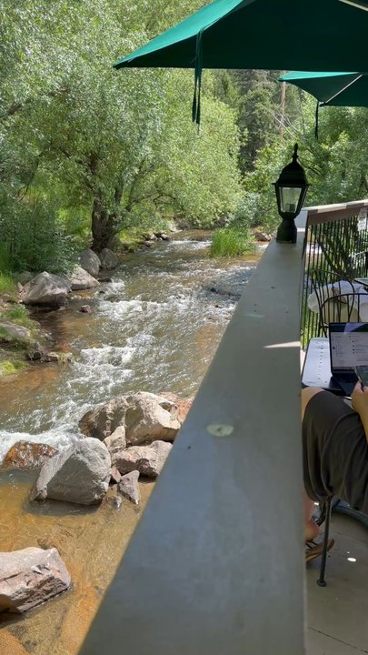 Creekside Cellars - If you want the full creekside experience you need to sit out by the namesake Bear Creek - Wineries Near Me - Evergreen, Colorado