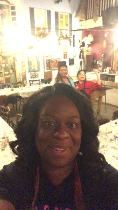 Cafe Napoli - Me, Bettina and our cooking Instructor Rosline during down time. XD - Coffee & Tea Near Me - Sacramento, California