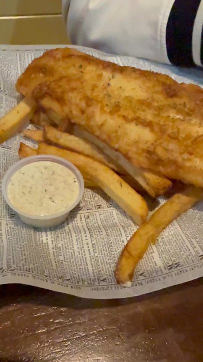 Friar Tuck - Fish and chips and side salad - British Near Me - Clermont, Florida