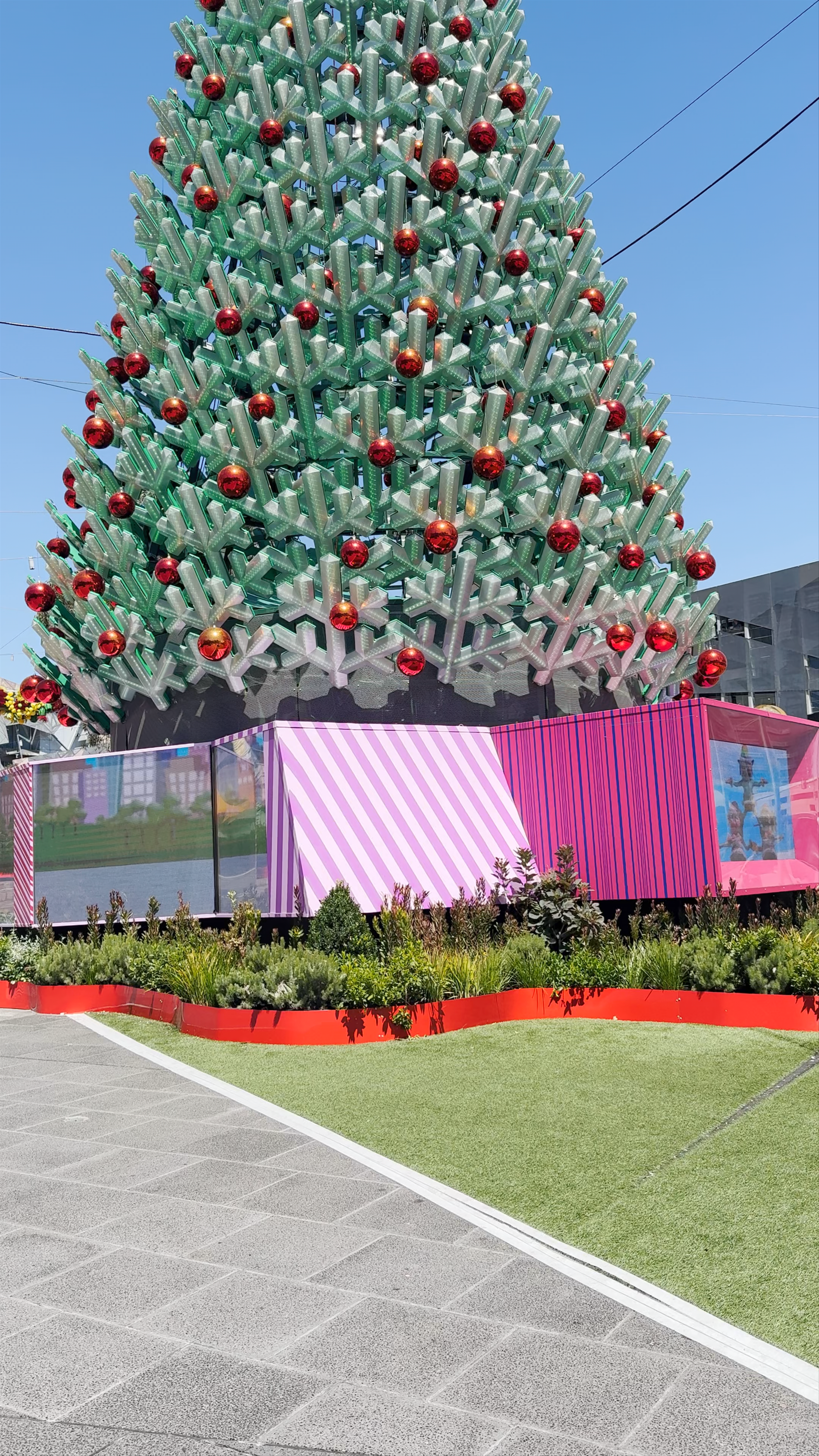 Federation Square's Giant Christmas Tree in Melbourne