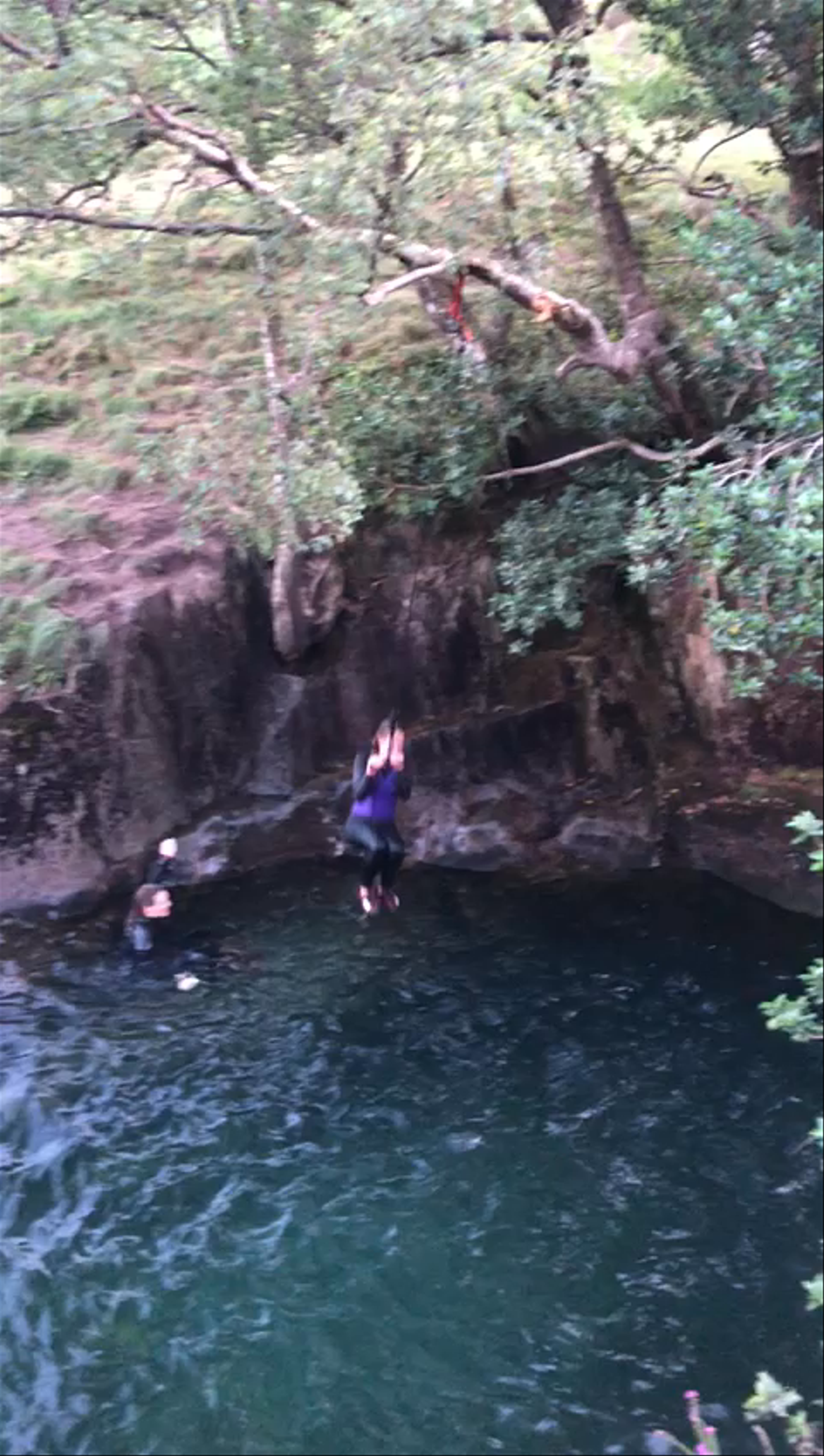 Thrilling Rope Swing into Natural Pool at Gladstone Rock, Snowdonia National Park
