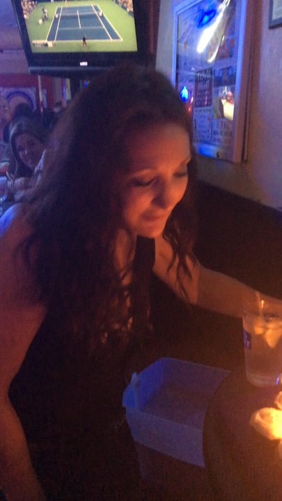 The Royal - Blowing at her candles at the TOYAL - Dive Bars Near Me - Branchburg, New Jersey