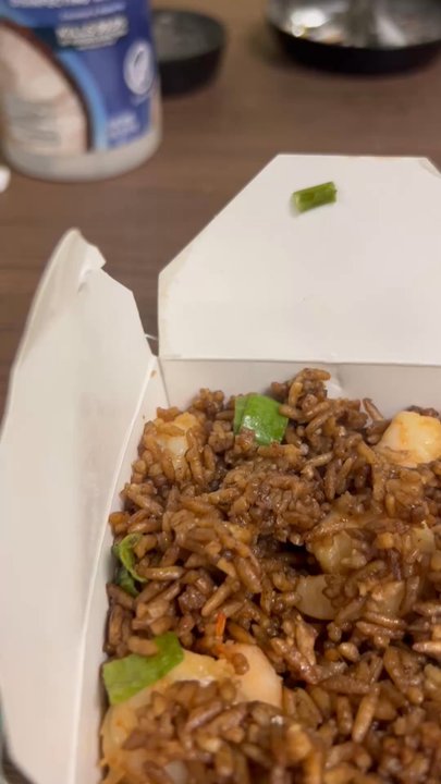 Good Fortune - Chinese shrimp fried rice and an egg roll - Chinese Near Me - Baltimore, Maryland