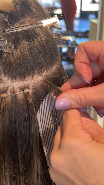 Waylon Salon - Hand-tied Hair Extension Install by Brooke Hubbard - Hair Salons Near Me - San Diego, California