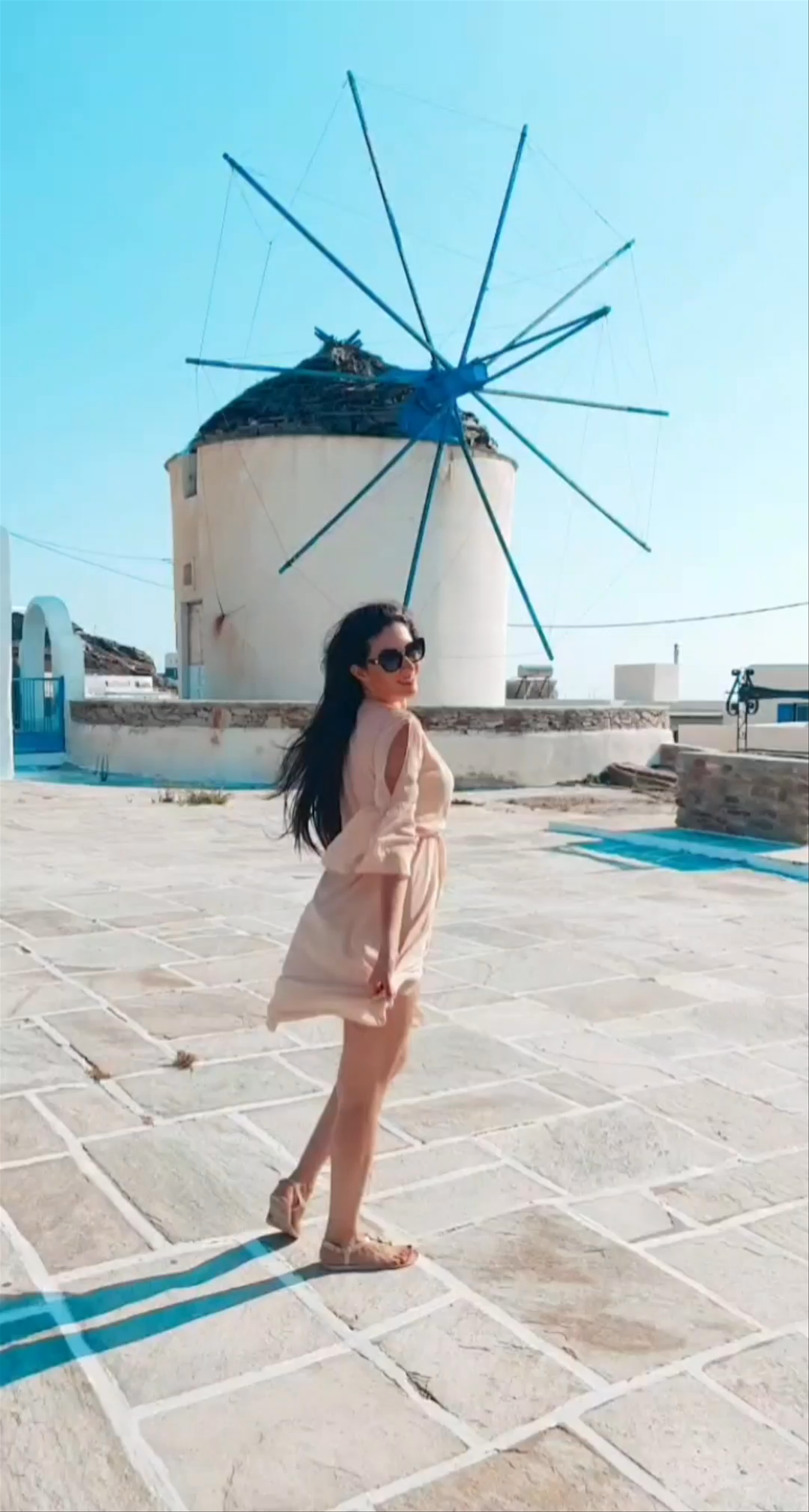 Windmill Wonder on Ios Island: A Dreamy Stroll in Chora