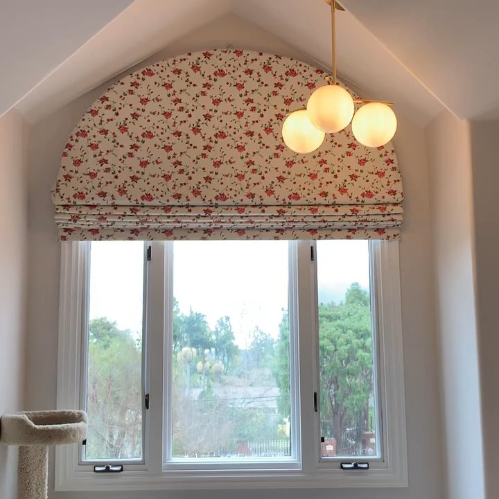 Victoria Drapery - Motorized blackout Roman Shade. - Shutters Near Me