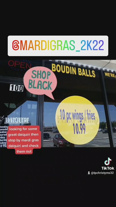 Mardi Gras Cajun Cuisine  - LOOKING FOR A AMAZING WINGS & DAIQUIRI THEN THIS IS YOUR PLACE, DEFINITELY STOP BY AND CHECK THEM OUT  #blackownedbusiness - Cajun/Creole Near Me - Dallas, Texas