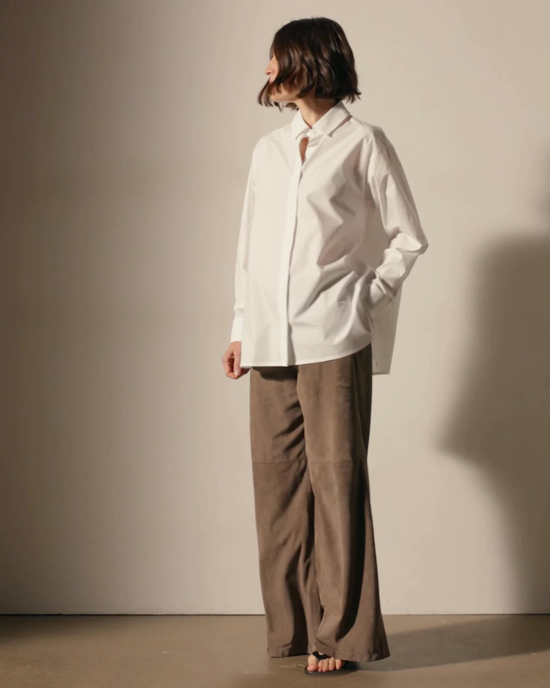 Supima Poplin Shirt - White | James Perse Los Angeles