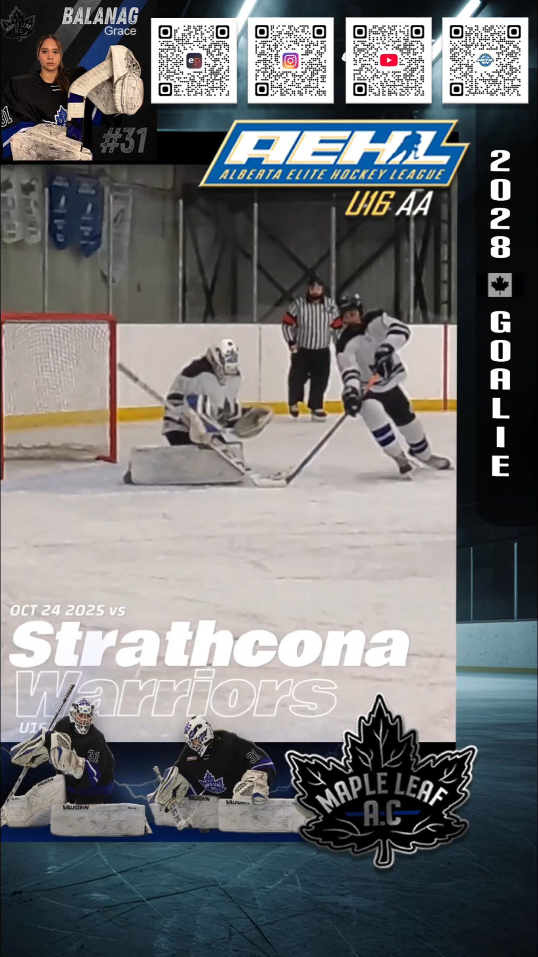 Grace Balanag's Stellar Highlights vs Strathcona Warriors | MLAC Leafs U16 AA