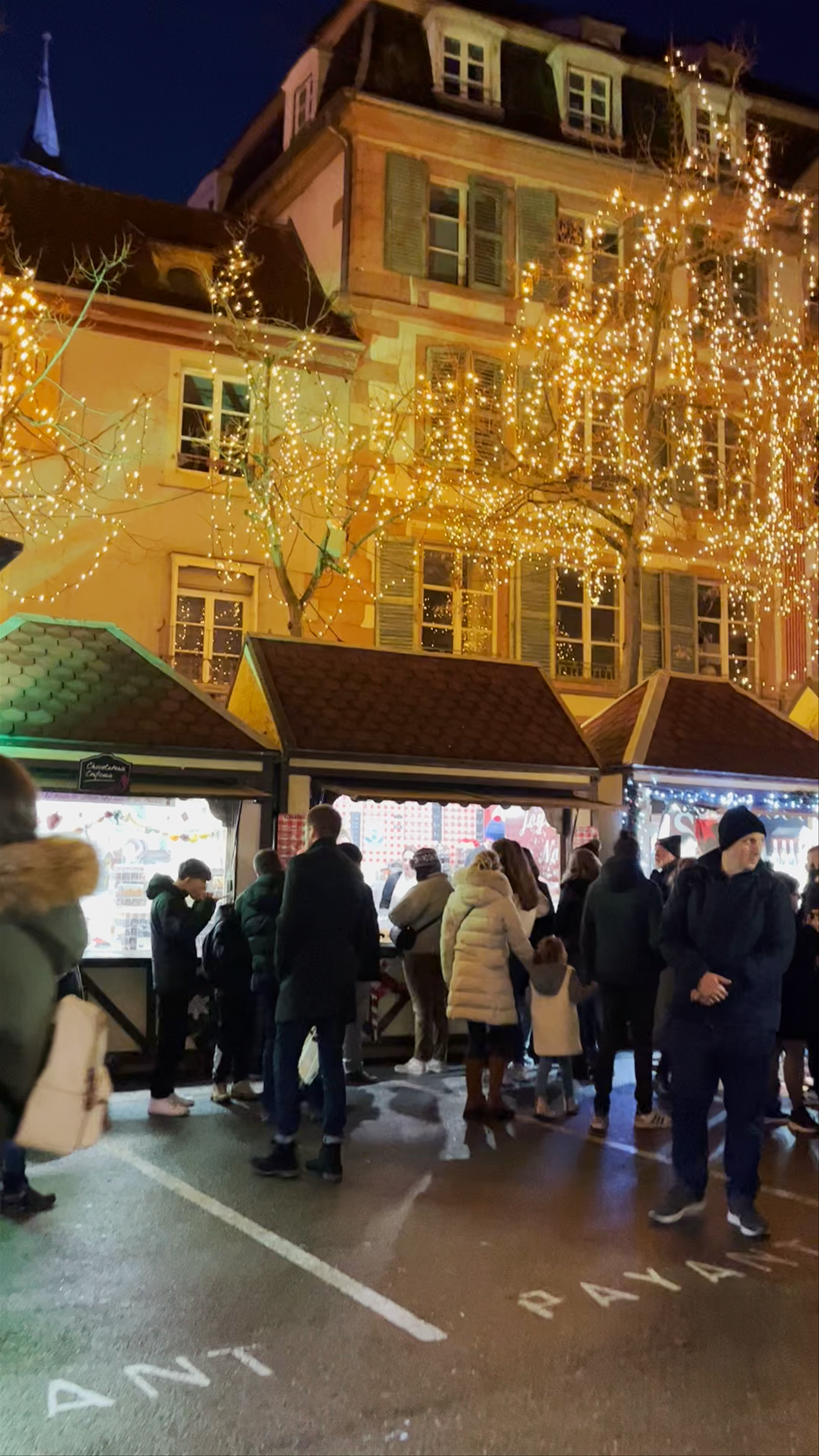 Enchanting Night Market at Place de la Gare, Colmar