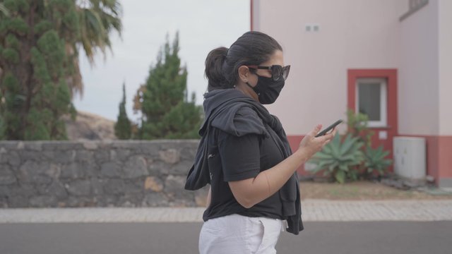 A woman talking on her mobile phone