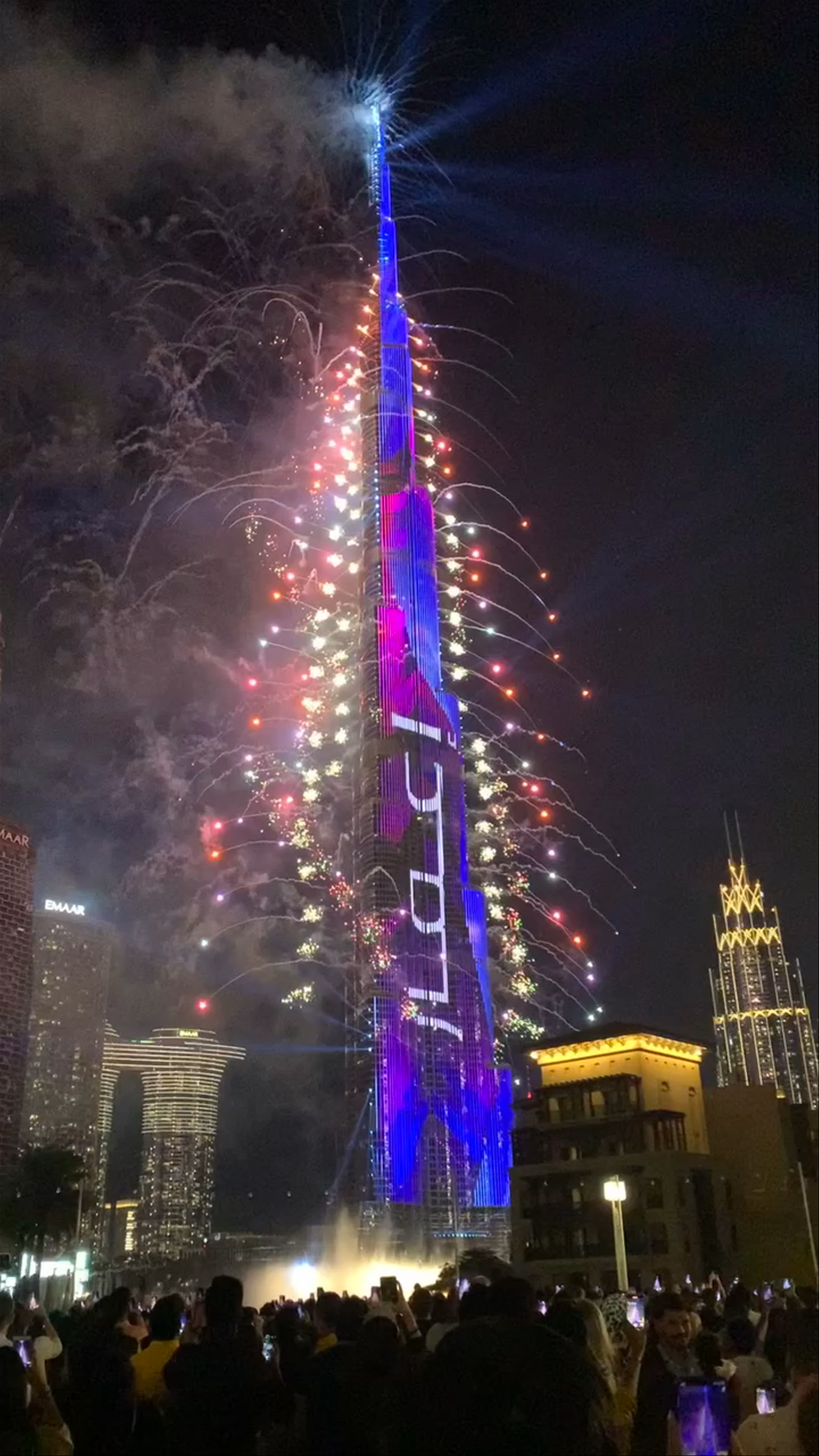 Dazzling Fireworks Show at Burj Khalifa, Dubai