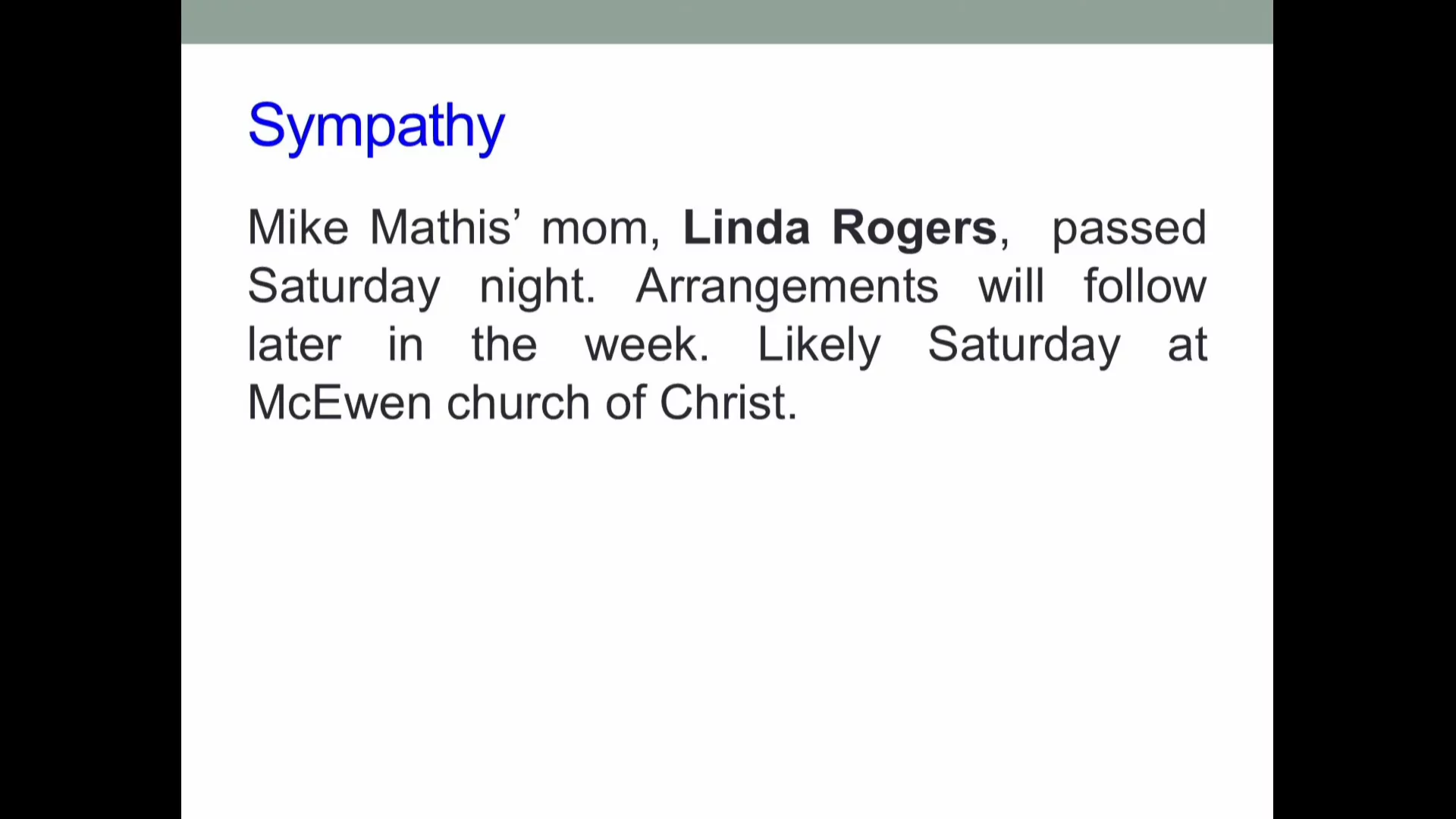 Bethel Service, October 12, 2025