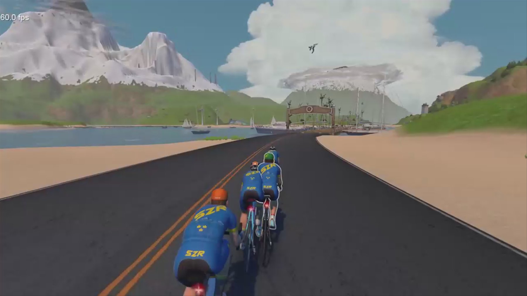 Zwift - Group Ride: SZR Pick n Mix (C) on Three Little Sisters in Watopia