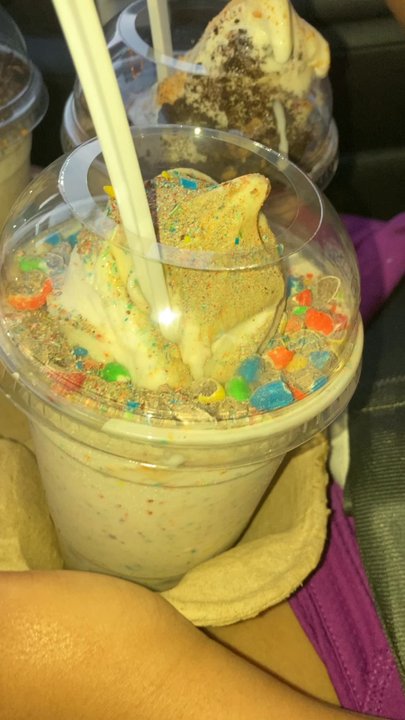 Frosty King - Frosty king has great ice cream. They leveled up their ice cream game by adding actual pieces of cheesecake - Burgers Near Me - Modesto, California