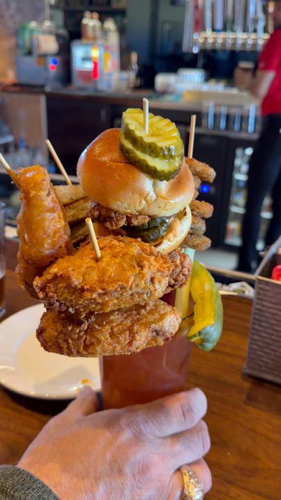 Milwaukee Burger Company - This is a video of the Nashville hot, bloody Mary and I'm not sure the video does it just - Burgers Near Me - Appleton, Wisconsin