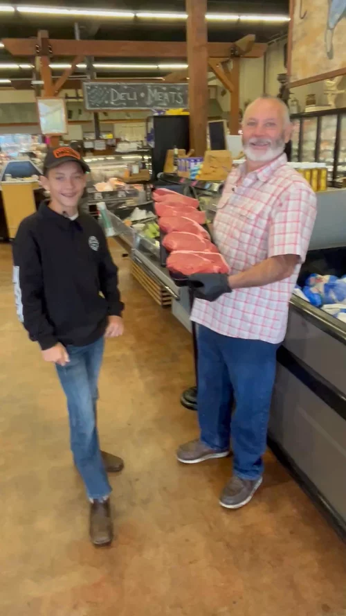 Fresh Top Sirloin Steaks and Free Range Chicken
