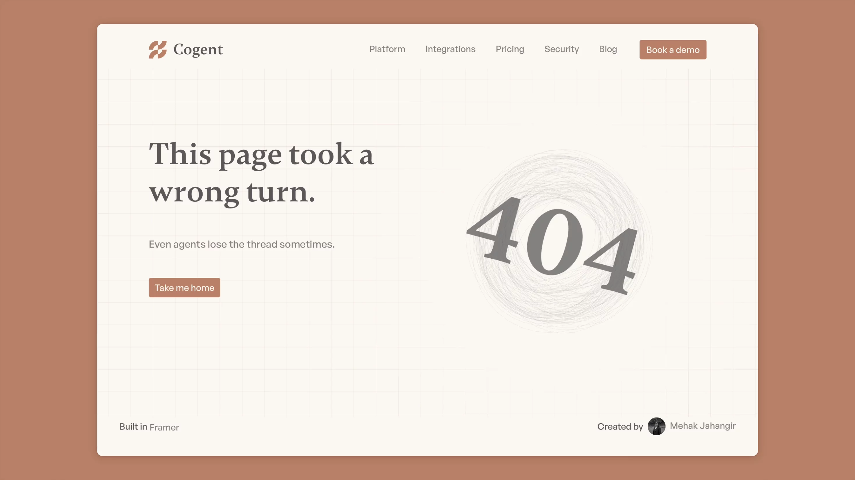 Pricing and 404 for Cogent complete. Toggle calculates, comparison table grouped, "which plan" FAQ on CMS.404 done too. No dead ends. Full scroll ↓