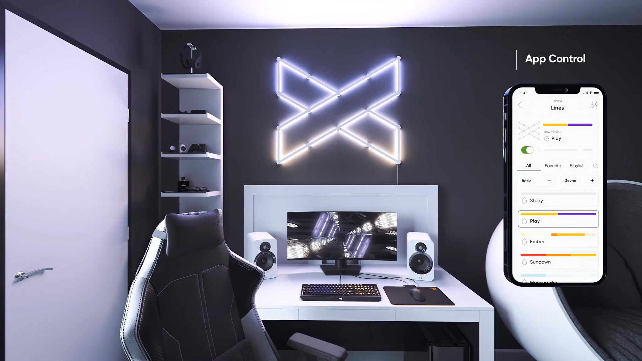 Nanoleaf Lines 60 degrees Starter Kit (9 Lines)