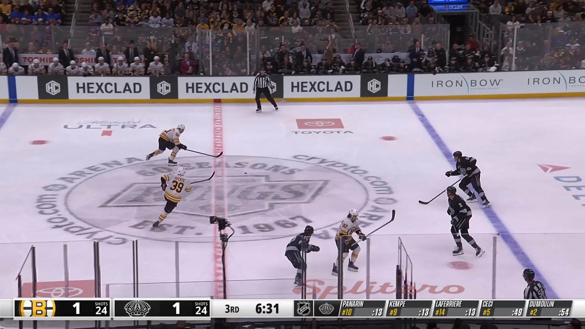 Khusnutdinov’s Late Winner Extends Bruins’ Streak to Five · Oct. 17, 2026