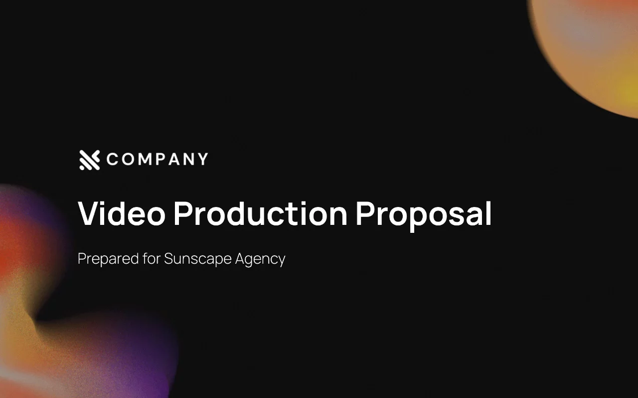 Preview of Video Production Proposal Template