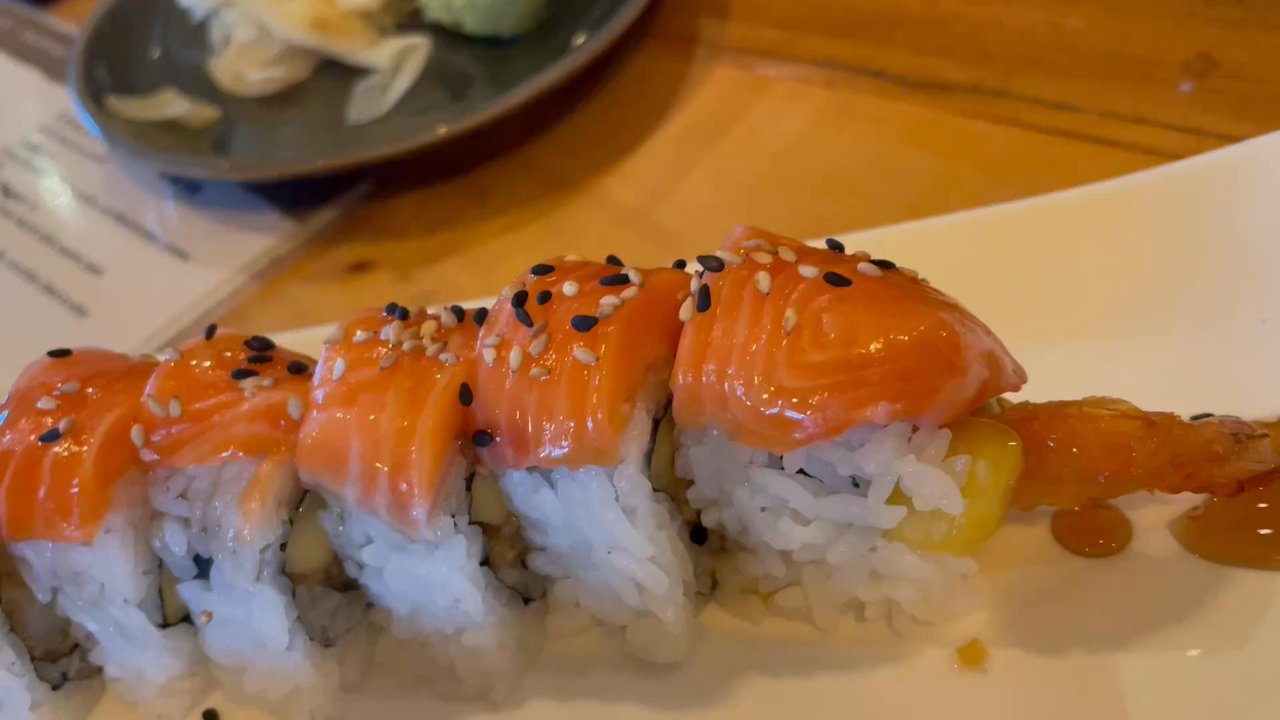 Drunken Monkey - King Salmon roll - Japanese Near Me - Truckee, California