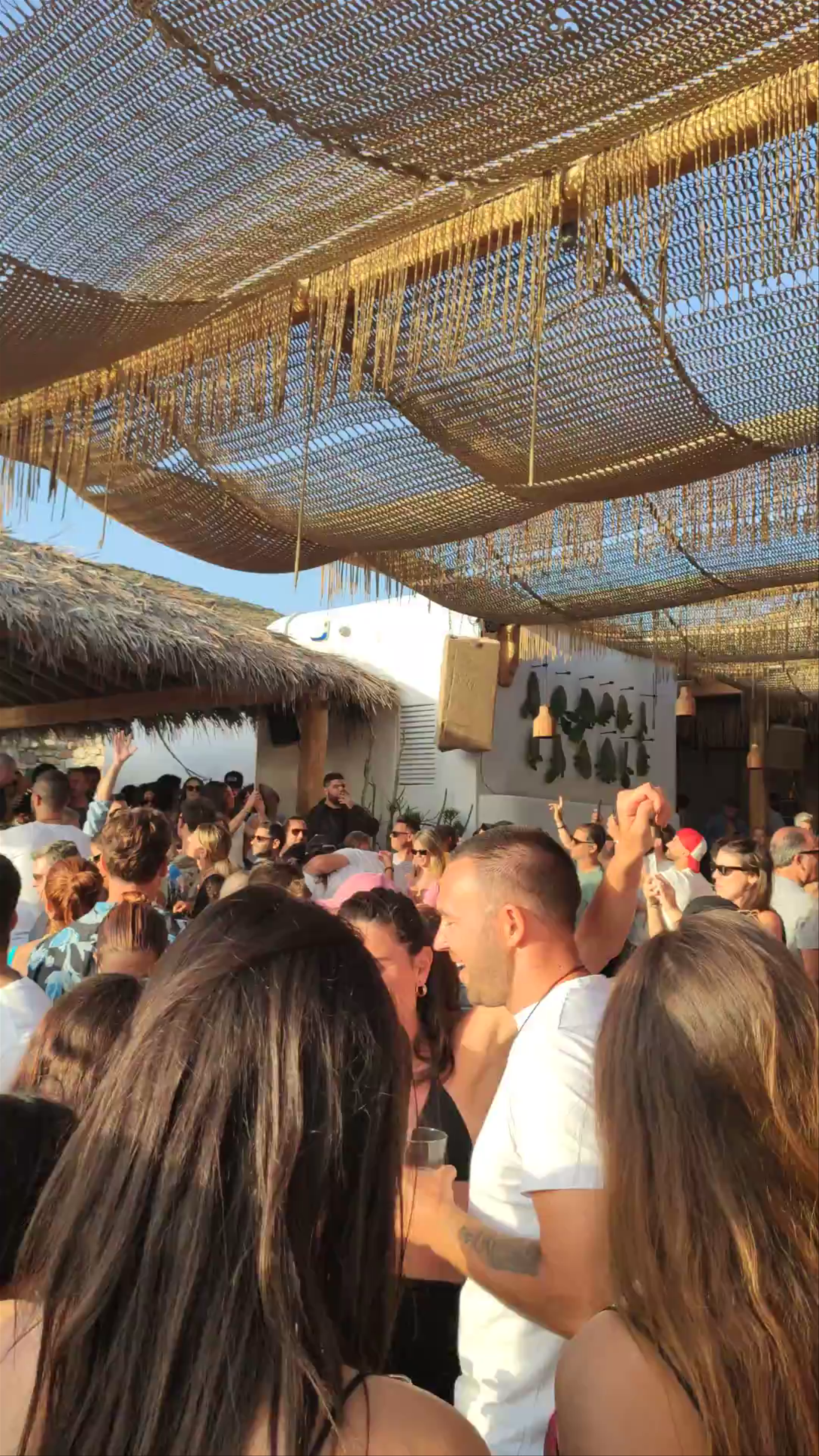 Alemagou Beach Bar Vibes in Mykonos, Greece
