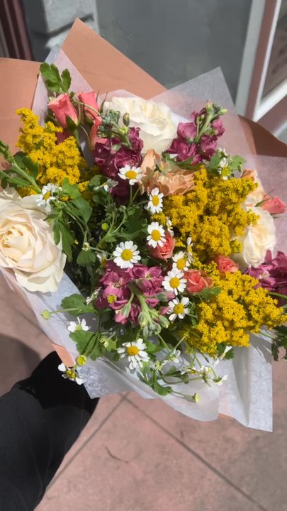 The Scarlet Flower - Custom made spring floral bouquet - Florists Near Me - Long Beach, California