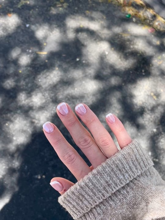 Greenfield Nails & Spa - Gilbert - French tip with dip and chrome - Nail Salons Near Me - Gilbert, Arizona