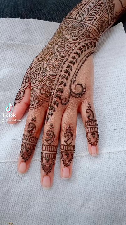 World Henna - Beautiful henna design on a hand created in World Henna studio in orlando fl. - Henna Artists Near Me - Orlando, Florida