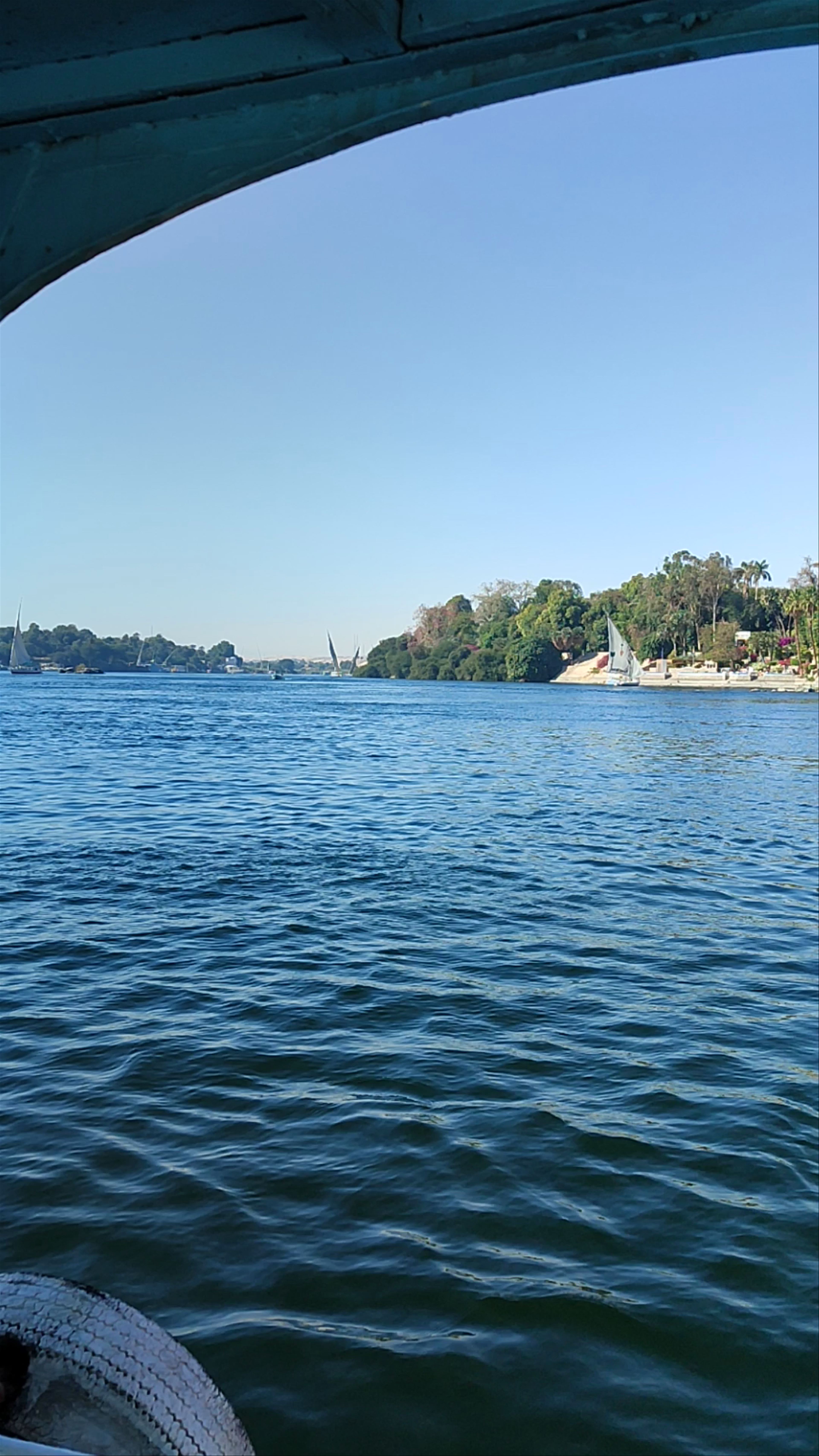 Serene Felucca Ride on the Nile at Aswan Botanical Garden, Egypt