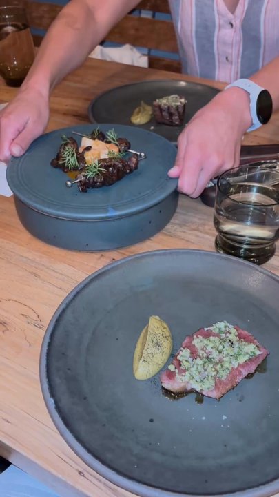 Barley Swine - Akaushi Ribeye and Scallion Rolls - New American Near Me - Austin, Texas