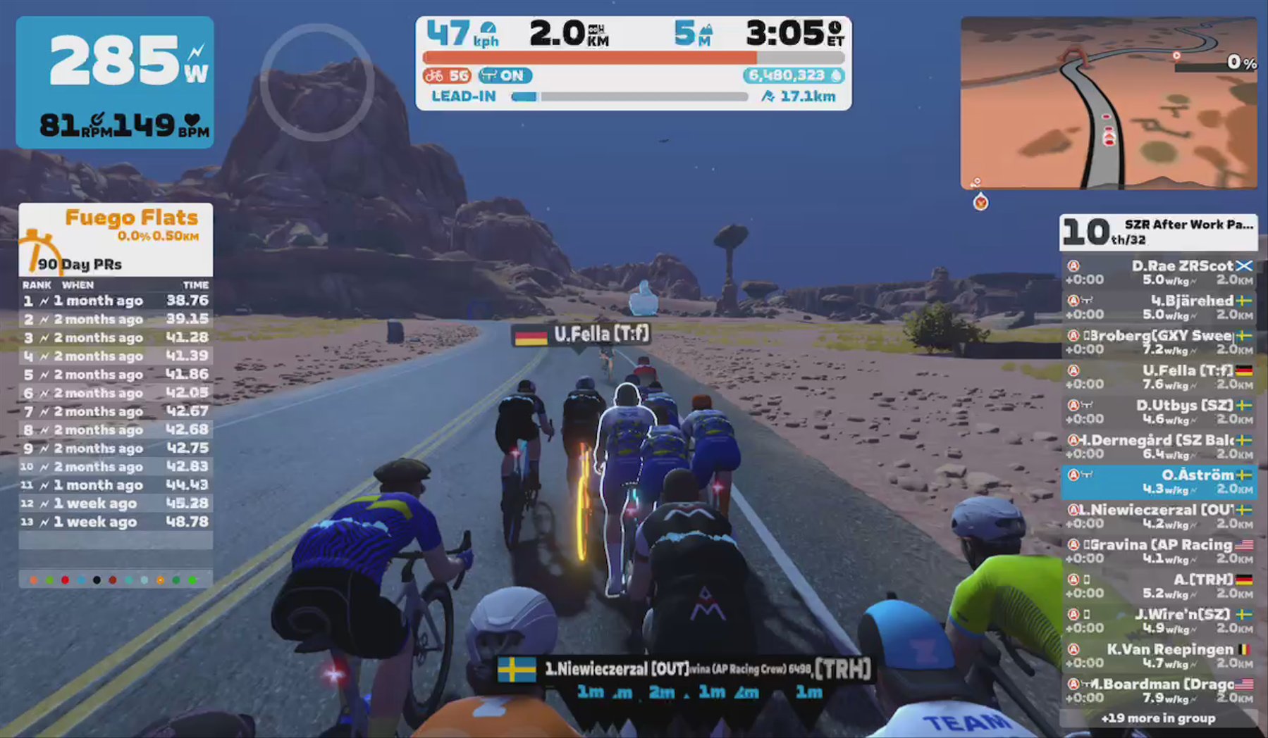 Zwift - Race: SZR After Work Party (A) on Tick Tock in Watopia