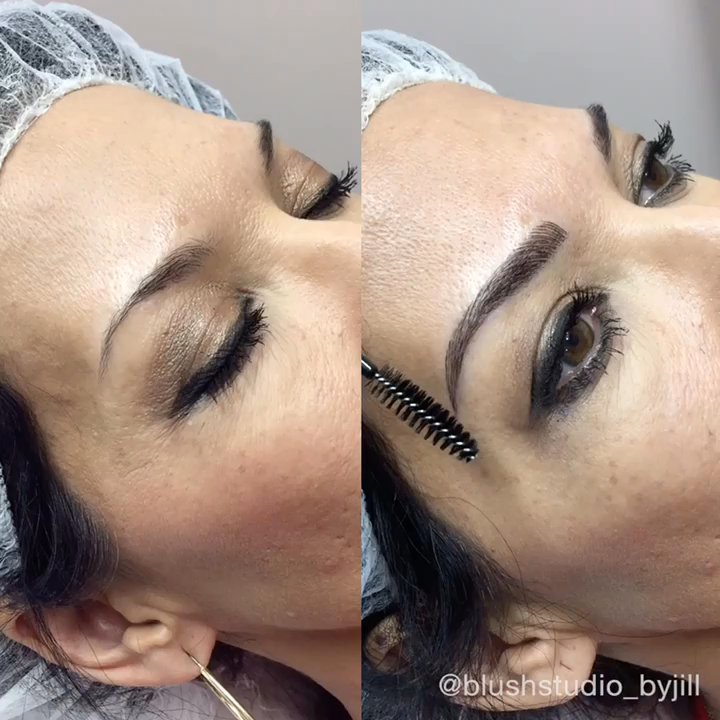 Ino Beauté - Another gorgeous client's before and after of her meant to be beautiful brows. - Permanent Makeup Near Me - Chino , California