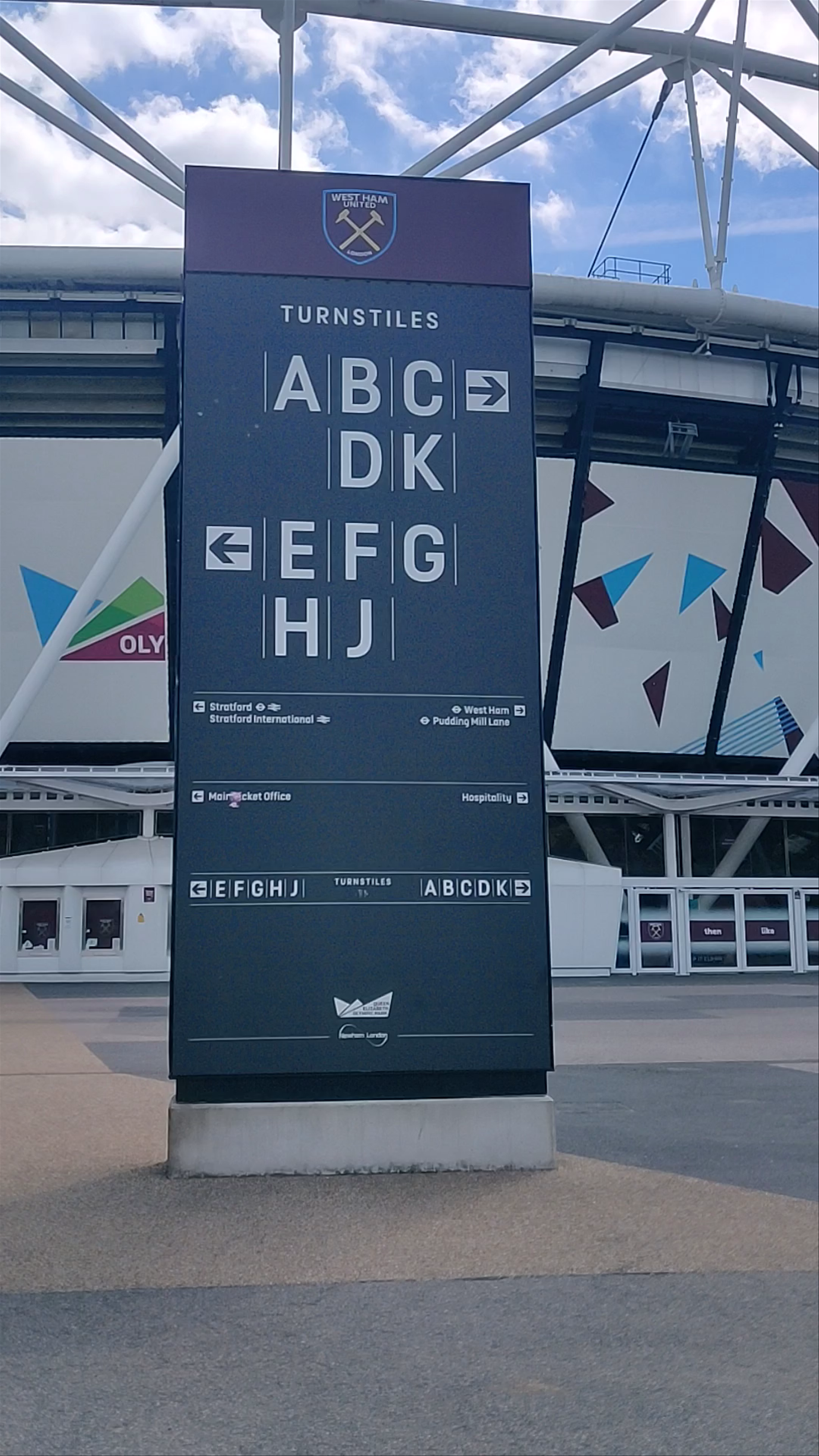 West Ham United Stadium and shop