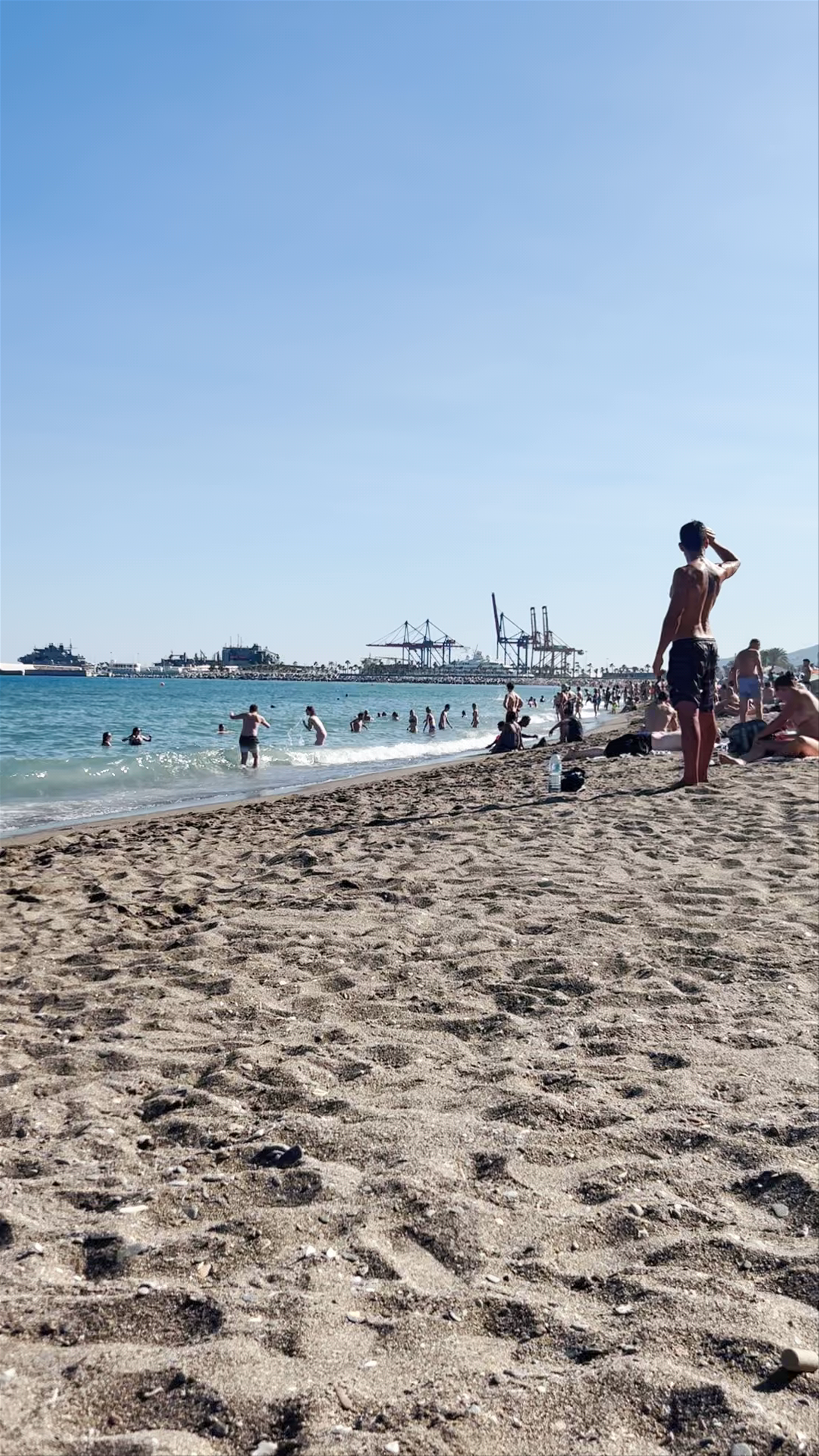 Relaxing Beach Day at Playa de la Malagueta, Málaga, Spain