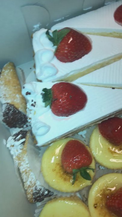 Caramel Pastries - Cannoli's, Tres leches, cheesecake, & I believe a raspberry pastry - Bakeries Near Me - Lancaster, California