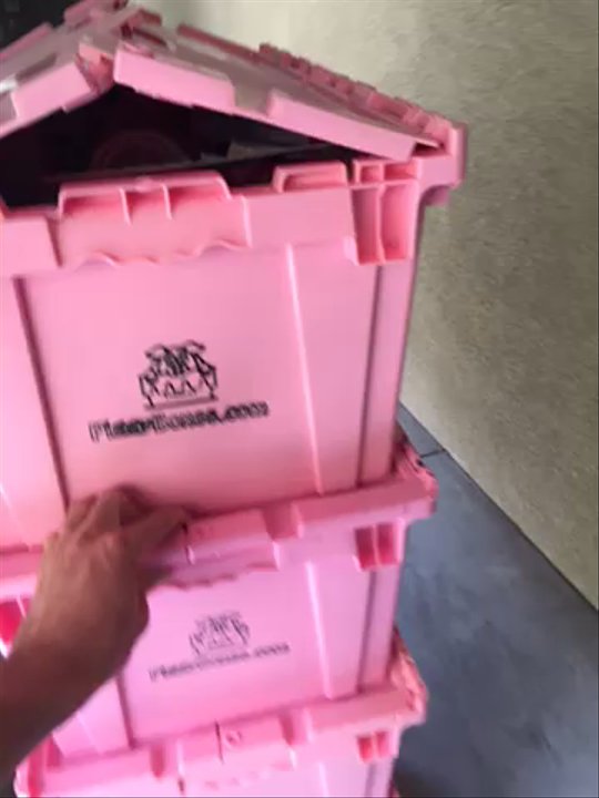 PiggyBoxes  - Moving can't get any easier than this. One hand pushing a big stack of boxes on their supplied roller cart. - Packing Supplies Near Me - Newport Beach, California