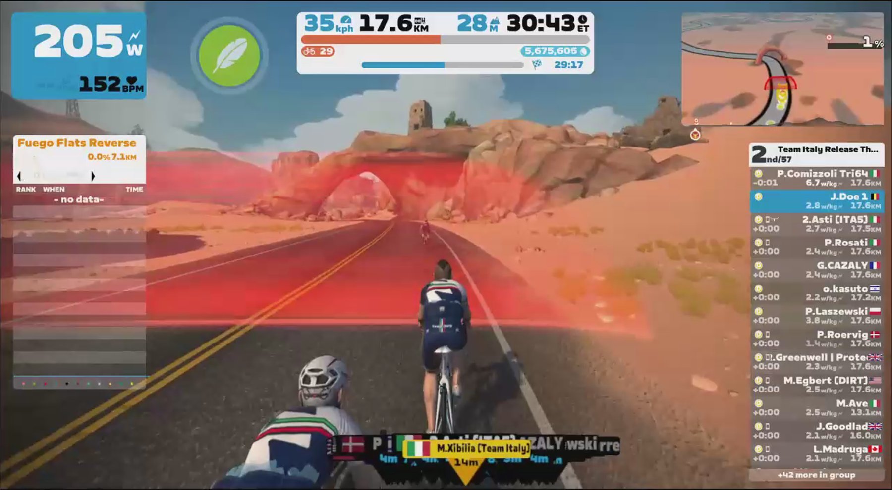 Zwift - Group Ride: Team Italy Release The Chain Ride x 2 (D) on Tempus Fugit in Watopia